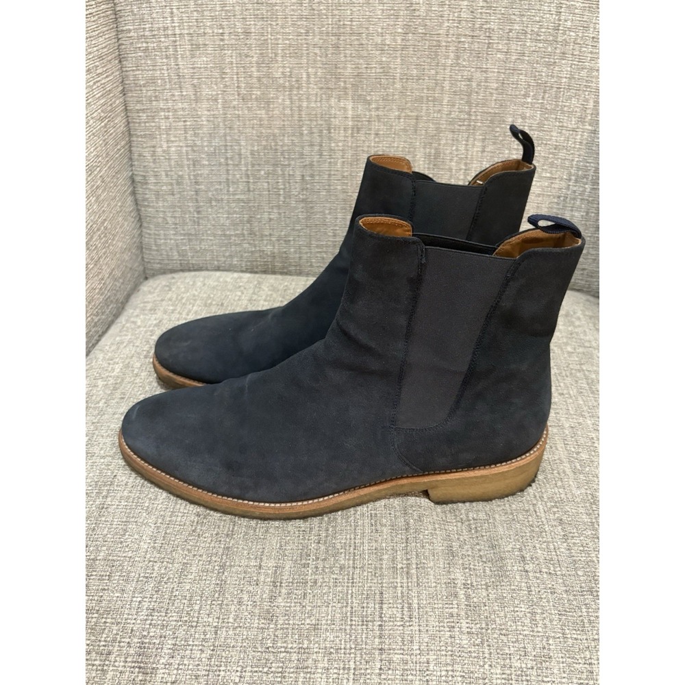 Men's Oro Suede Chelsea Boots Blue Size 12‎